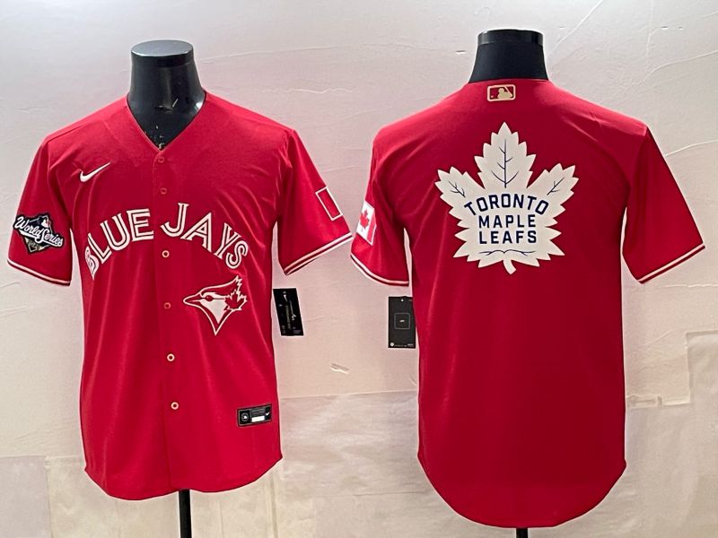 Men 2025 Toronto Blue Jays Blank Red Game Nike MLB Jersey style 012